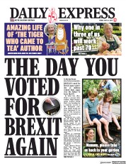 Daily Express (UK) Newspaper Front Page for 24 May 2019