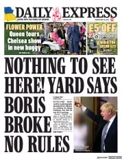 Daily Express front page for 24 May 2022