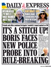 Daily Express (UK) Newspaper Front Page for 24 May 2023