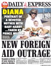 Daily Express (UK) Newspaper Front Page for 24 July 2017