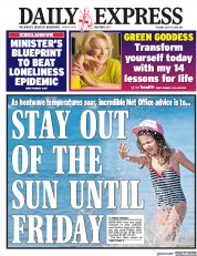 Daily Express (UK) Newspaper Front Page for 24 July 2018