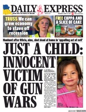 Daily Express (UK) Newspaper Front Page for 24 August 2022