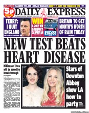 Daily Express (UK) Newspaper Front Page for 24 September 2012