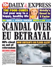 Daily Express Newspaper Front Page (UK) for 25 October 2011