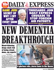 Daily Express (UK) Newspaper Front Page for 25 October 2017