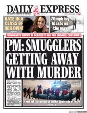 Daily Express (UK) Newspaper Front Page for 25 November 2021