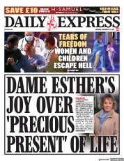 Daily Express front page for 25 November 2023