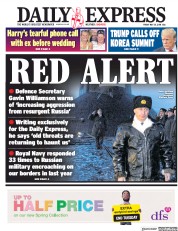 Daily Express (UK) Newspaper Front Page for 25 May 2018