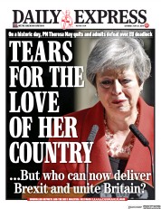 Daily Express (UK) Newspaper Front Page for 25 May 2019