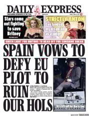 Daily Express (UK) Newspaper Front Page for 25 June 2021