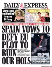 Daily Express (UK) Newspaper Front Page for 25 June 2021