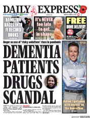 Daily Express (UK) Newspaper Front Page for 26 October 2020