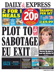 Daily Express (UK) Newspaper Front Page for 26 November 2016