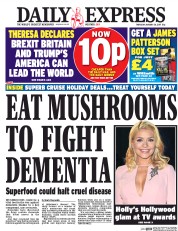 Daily Express (UK) Newspaper Front Page for 26 January 2017