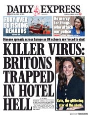 Daily Express (UK) Newspaper Front Page for 26 February 2020