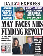 Daily Express (UK) Newspaper Front Page for 26 March 2018