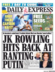 Daily Express (UK) Newspaper Front Page for 26 March 2022