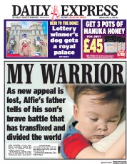 Daily Express (UK) Newspaper Front Page for 26 April 2018