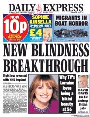 Daily Express (UK) Newspaper Front Page for 26 May 2016