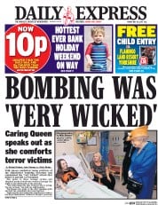 Daily Express (UK) Newspaper Front Page for 26 May 2017