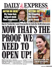 Daily Express (UK) Newspaper Front Page for 26 May 2021