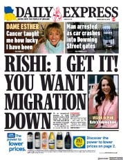 Daily Express front page for 26 May 2023