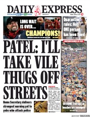Daily Express (UK) Newspaper Front Page for 26 June 2020