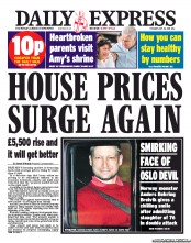 Daily Express Newspaper Front Page (UK) for 26 July 2011