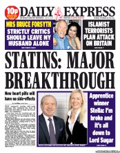 Daily Express Newspaper Front Page (UK) for 26 September 2013