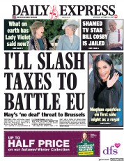 Daily Express (UK) Newspaper Front Page for 26 September 2018