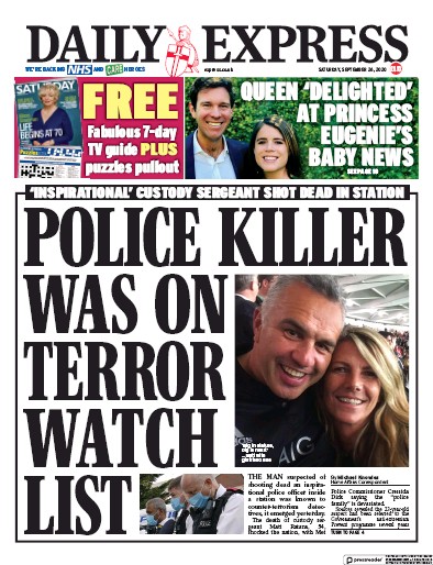 Daily Express Newspaper Front Page (UK) for 26 September 2020