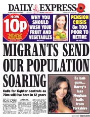 Daily Express (UK) Newspaper Front Page for 27 October 2017