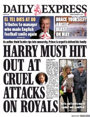 Daily Express front page for 27 November 2023