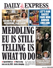 Daily Express (UK) Newspaper Front Page for 27 March 2019