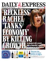 Daily Express front page for 27 March 2025