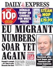Daily Express (UK) Newspaper Front Page for 27 May 2016