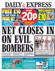 Daily Express (UK) Newspaper Front Page for 27 May 2017