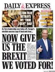 Daily Express (UK) Newspaper Front Page for 27 May 2019