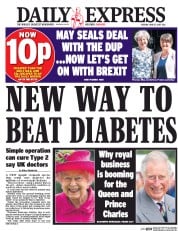 Daily Express (UK) Newspaper Front Page for 27 June 2017