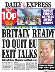 Daily Express (UK) Newspaper Front Page for 27 July 2017
