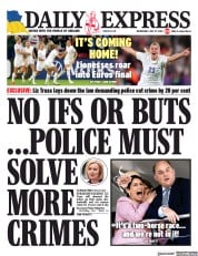 Daily Express (UK) Newspaper Front Page for 27 July 2022