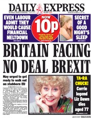 Daily Express (UK) Newspaper Front Page for 27 September 2017