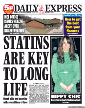 Daily Express (UK) Newspaper Front Page for 28 November 2012