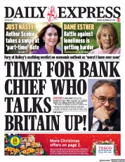 Daily Express front page for 28 November 2023
