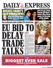 Daily Express (UK) Newspaper Front Page for 28 December 2019