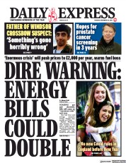 Daily Express (UK) Newspaper Front Page for 28 December 2021