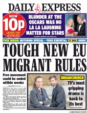 Daily Express (UK) Newspaper Front Page for 28 February 2017