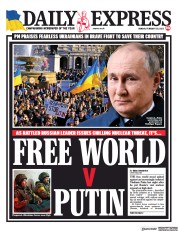 Daily Express (UK) Newspaper Front Page for 28 February 2022