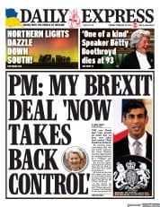 Daily Express (UK) Newspaper Front Page for 28 February 2023