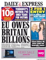 Daily Express (UK) Newspaper Front Page for 28 March 2017